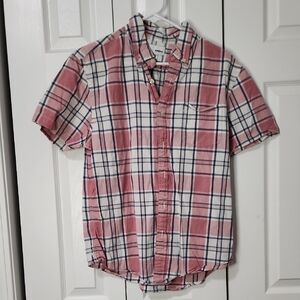 Sonoma Red and White Plaid Casual Shirt